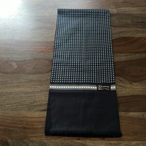 Lanvin Vintage Navy Scarf Geometric Pattern